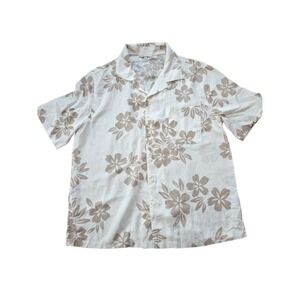 Onia Air Linen-Blend Convertible Vacation Shirt Men's M